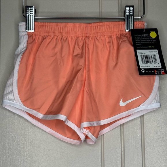 Nike Orange and White Athletic Shorts Dri-FIT Performance girls XS - Picture 8 of 10
